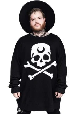 2 The Bone Knit Sweater [PLUS] -Killstar Store 2 THE BONE KNIT SWEATER PLUS MEN B