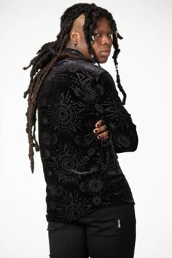 Alchemight Burnout Button-Up Shirt -Killstar Store ALCHEMIGHT BURNOUT SHIRT M F