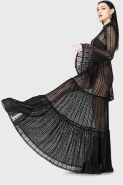 Amanita's Sorrow Maxi Dress [B] -Killstar Store AMANITAS SORROW MAXI DRESS BLACK W C