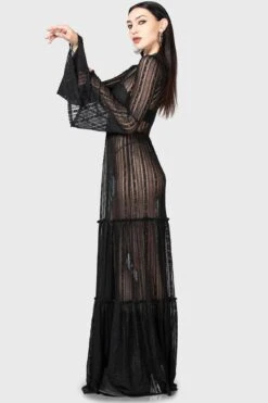 Amanita's Sorrow Maxi Dress [B] -Killstar Store AMANITAS SORROW MAXI DRESS BLACK W D