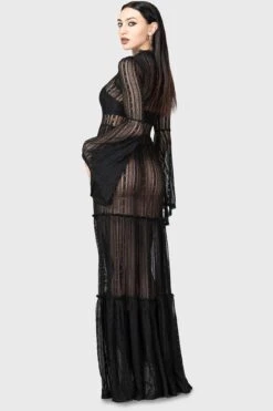 Amanita's Sorrow Maxi Dress [B] -Killstar Store AMANITAS SORROW MAXI DRESS BLACK W G