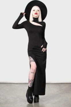 Astaroth Long Sleeve Dress -Killstar Store ASTAROTH LONG SLEEVE DRESS W B