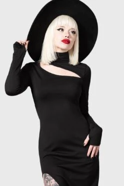 Astaroth Long Sleeve Dress -Killstar Store ASTAROTH LONG SLEEVE DRESS W C