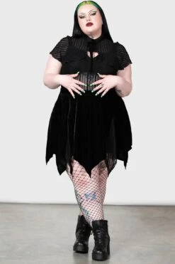 Atala's Night Lace Top [PLUS] -Killstar Store ATALAS NIGHT LACE TOP PLUS W D