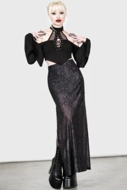 Baphy Maxi Skirt 8 Baphy Maxi Skirt -Killstar Store BAPHY MAXI SKIRT W D