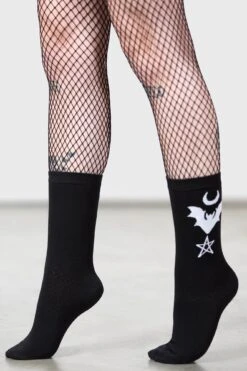 Bat Magic Socks [B] -Killstar Store BAT MAGIC SOCKS W D