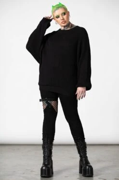 Belinda II Knit Sweater -Killstar Store BELINDA KNIT SWEATER W 3