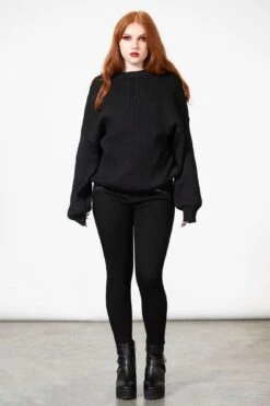 Belinda II Knit Sweater -Killstar Store BELINDA KNIT SWEATER W E