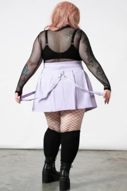Blaire B*tch Mini Skirt [PASTEL LILAC] [PLUS] -Killstar Store BLAIRE B TCH MINI SKIRT PLUS LILAC E