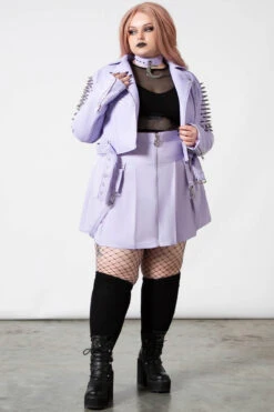 Blaire B*tch Mini Skirt [PASTEL LILAC] [PLUS] -Killstar Store BLAIRE B TCH MINI SKIRT PLUS LILAC G