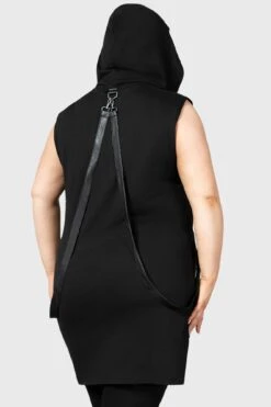 Blayze Hooded Vest [PLUS] -Killstar Store BLAYZE HOODED VEST PLUS W E