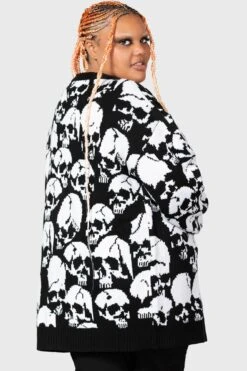 Bone Idle Cardigan [PLUS] -Killstar Store BONE IDLE CARDIGAN PLUS W D
