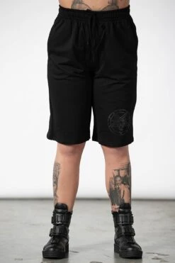 Breaking Point Longline Shorts -Killstar Store BREAKING POINT LONGLINE SHORTS D