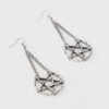 Broken Seal Pentagram Earrings -Killstar Store Broken Seal Pentagram Earrings F
