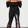Carrie Bootcut Trousers [PLUS] -Killstar Store CARRIE BOOTCUT TROUSERES W PLUS B
