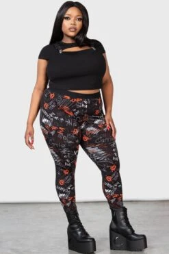 Carrie Leggings [PLUS] -Killstar Store CARRIE LEGGINGS W PLUS D