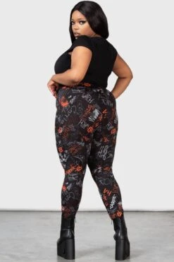 Carrie Leggings [PLUS] -Killstar Store CARRIE LEGGINGS W PLUS F