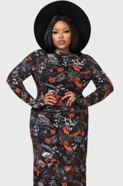 Carrie Maxi Dress [PLUS] -Killstar Store CARRIE MAXI DRESS W PLUS E