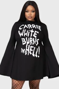 Carrie Skater Dress [PLUS] -Killstar Store CARRIE SKATER DRESS W PLUS F