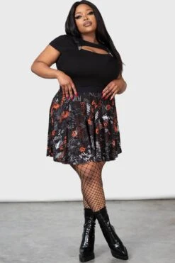 Carrie Skater Skirt [PLUS] -Killstar Store CARRIE SKATER SKIRT W PLUS E