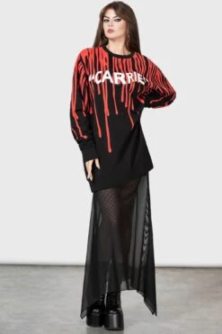 Carrie Sweatshirt -Killstar Store CARRIE WHITE SWEATSHIRT W D