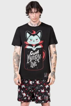 Catnap T-Shirt -Killstar Store CAT NAP TSHIRT MENS C