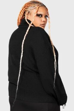 Corvus Sweater [PLUS] -Killstar Store CORVUS SWEATER PLUS W E