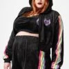 Coven Chill Velour Hoodie [PLUS] -Killstar Store COVEN CHILL VELOUR HOODIE PLUS W B