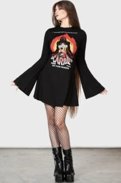Creepy Carrie Skater Dress 12 Creepy Carrie Skater Dress -Killstar Store CREEPY CARRIE SKATER DRESS W F