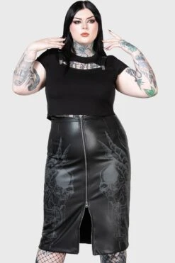 Darkest Myth Pencil Skirt [PLUS] -Killstar Store DARKEST MYTH PENCIL SKIRT PLUS W E