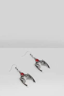 Demon Night Drop Earrings [RED] -Killstar Store DEMON NIGHT DROP EARRINGS RED D