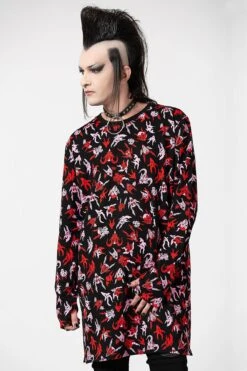 Demoniac Long Sleeve Top 10 Demoniac Long Sleeve Top -Killstar Store DEMONIAC SWEATSHIRT M B