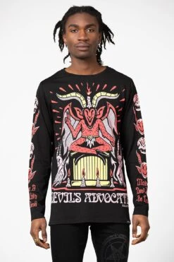 Devils Advocate Long Sleeve Top -Killstar Store DEVILS ADVOCATE LONG SLEEVE TOP M C
