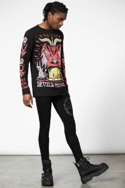 Devils Advocate Long Sleeve Top -Killstar Store DEVILS ADVOCATE LONG SLEEVE TOP M E