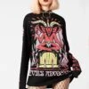 Devils Advocate Long Sleeve Top -Killstar Store DEVILS ADVOCATE LONG W B