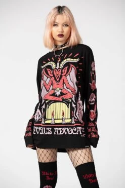 Devils Advocate Long Sleeve Top -Killstar Store DEVILS ADVOCATE LONG W D
