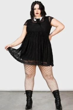 Dreadful Babydoll Dress [PLUS] -Killstar Store DREADFUL BABYDOLL DRESS PLUS W D