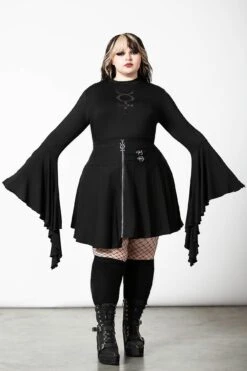 Elemental Eclipse Crop Top [PLUS] -Killstar Store ELEMENTAL ECLIPSE CROP TOP PLUS W D