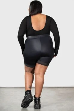 Flexi Demon Long Sleeve Leotard [PLUS] -Killstar Store FLEXI DEMON LONG SLEEVE LEOTARD PLUS W F