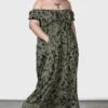 Forestine Maxi Dress [PLUS] -Killstar Store FORESTINE MAXI DRESS PLUS W B