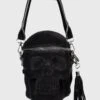 Grave Digger Skull Handbag [VELVET] -Killstar Store GRAVE DIGGER SKULL HANDBAG VELVET B