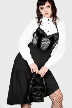 Grave Digger Skull Handbag [B] -Killstar Store GRAVE DIGGER SKULL HANDBAG W G