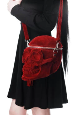 Grave Digger Skull Handbag [BLOOD] -Killstar Store GRAVEDIGGER HANDBAG BLOODVELVET C