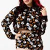 Haunted Pumpkin Cropped Hoodie -Killstar Store HAUNTED PUMPKIN CROPPED HOODIE D