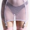 Heartbeats Fishnet Skirt [LILAC] -Killstar Store HEARTBEATS FISHNET SKIRT LILAC B
