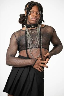 Hellia Fishnet Top 10 Hellia Fishnet Top -Killstar Store HELLIA FISHNET TOP M B