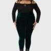 Hematite Leggings [EMERALD] [PLUS] -Killstar Store HEMATITE LEGGINGS GREEN PLUS W B 119eb7fa 9232 415a 833c 0c75ad853b01