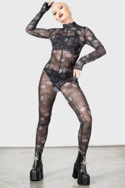 Horrorland Catsuit -Killstar Store HORRORLAND CATSUIT W D