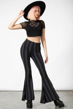 Inferno Room Flares [GREY STRIPE] -Killstar Store INFERNO FLARES GREY W E