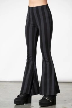 Inferno Room Flares [GREY STRIPE] -Killstar Store INFERNO FLARES GREY W H